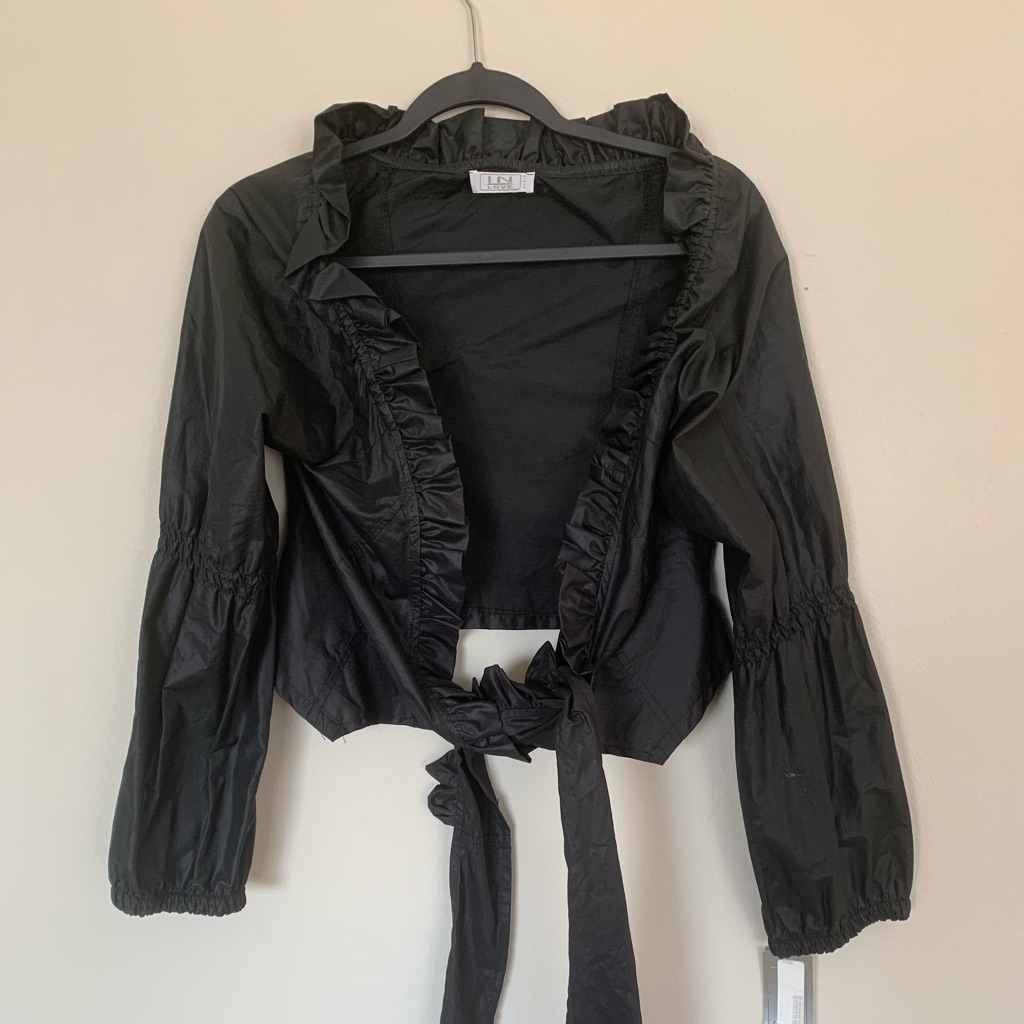 Wrap Design Top W/Ruffles